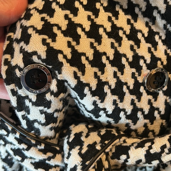 Calvin Klein Houndstooth Coat - Picture 5 of 10